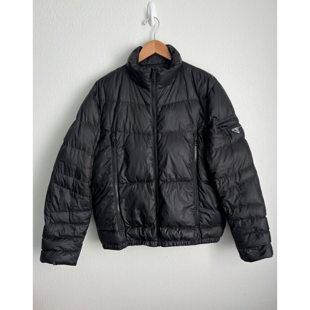 Prada Men's Black Feather Down Puffer Jacket Size Medium